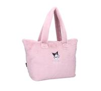 mybagstory | Sac Shopping Kuromi | Texture Fluffy | Rose | Collection In the Clouds au format spacieux de 32x14x48 cm pour transporter vos achats avec un style kawaii unique.