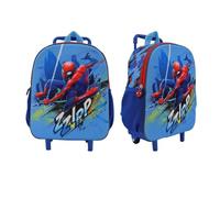 mybagstory - Spiderman - Sac à roulettes Enfant 3D 36x25x14 cm - Trolley Maternelle avec poignée télescopique et roulettes - Sac école Un Compartiment - pour garçons