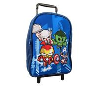 mybagstory - Trolley - Avengers - Bleu - Enfant - Ecole - Maternelle - Garderie - Primaire - Cartable Garçon - Taille 33,5 cm - Bretelles réglables - roulettes - Idée Cadeau