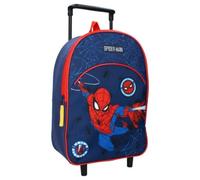 mybagstory - Trolley - Spiderman - Bleu- Enfant - Ecole - Maternelle - Garderie - Primaire - Cartable Garçon - Taille 33 cm - Bretelles réglables - Roulettes - Idée Cadeau