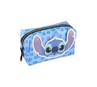 mybagstory | Trousse de Toilette Stitch Disney pour Enfant | Grande Capacité et Multi-Usage | Pochette à Crayons École en Cuir PU Imperméable Garçon et Fille dès 3 Ans | Bleu