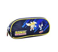 mybagstory - Trousse - Sonic - Trousse Double Compartiments - Enfant - Ecole - Maternelle - Garderie - Trousse Garcon - Taille 22.5 cm - Idée Cadeau