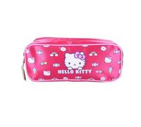 mybagstory - Trousse Hello Kitty Rose 22 x 9 x 8 cm | Trousse Scolaire Fille Kawaii | Fermeture Zippée | Design Officiel Sanrio | Accessoire Rentrée Primaire Maternelle