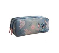 mybagstory Trousse Stitch 2 Compartiments Bleu et Rose