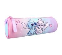 mybagstory - Trousse - Stitch - Rose - Bleu - Enfant - Ecole - Primaire - Maternelle - Garderie - Trousse Fille - Taille 21 cm