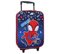 mybagstory Valise Enfant Spidey Marvel | Bagage de Voyage pour Garçons et Filles dès 3 Ans | Trolley Cabine avec Roues et Poignée Télescopique | Design Made to Roll Bleu et Rouge | 49 x 31 x 14 cm