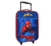 mybagstory - Valise - Spiderman - Bleu - Enfant - Bagage - Voyage - Vacances - Valise Garçon - Taille 42 cm - roulettes - Idée Cadeau