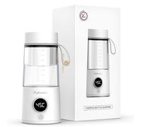 MyBambini's Chauffe-biberon isotherme pour bébé en déplacement, avec batterie, chauffage rapide, 4 réglages de température, chauffe jusqu'à 8 biberons