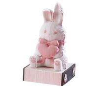 MYBAQ, Calendrier 2024, bloc-notes 2024, calendrier artistique 2024, calendrier 3D lapin 2024, amusant et mignon, sculpture sur papier 3D, bloc-notes kawaii, cadeau créatif déchirable, décoration de
