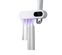 MYBAQ, Support de brosse à dents, support de brosse à dents, support de brosse à dents intelligent, support mural pour brosse à dents, distributeur de dentifrice - 2000 mAh, 4 positions de brosse à