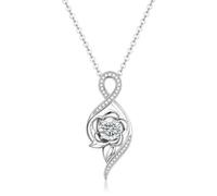MYBELLNA Collier avec pendentif en moissanite - Motif infini - Cadeau pour femme