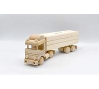 MyBer Tirelire camion en bois massif avec pendentif fait main - Tirelire en bois voiture - PM-DG004A