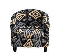 MYBMPFRHO Housse de Fauteuil Cabriolet 2 Pieces Housse de Fauteuil Chesterfield Housse de Chaise Club Imprimé， Couverture de Fauteuil Tub Chair Housse de Canapé avec Housse de Siège(A2)