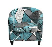 MYBMPFRHO Housse de Fauteuil Cabriolet 2 Pieces Housse de Fauteuil Chesterfield Housse de Chaise Club Imprimé, Couverture de Fauteuil Tub Chair Housse de Canapé avec Housse de Siège(P)