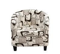 MYBMPFRHO Housse de Fauteuil Cabriolet 2 Pieces Housse de Fauteuil Chesterfield Housse de Chaise Club Imprimé， Couverture de Fauteuil Tub Chair Housse de Canapé avec Housse de Siège(N)