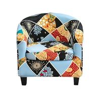 MYBMPFRHO Housse de Fauteuil Cabriolet 2 Pieces Housse de Fauteuil Chesterfield Housse de Chaise Club Imprimé, Couverture de Fauteuil Tub Chair Housse de Canapé avec Housse de Siège(X)