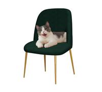 MYBMPFRHO Jacquard Housse De Chaise Arc De Coquille 1/2/4/6 Pieces Housse De Scandinave De Salle À Manger Gris Couvre De Chaise Extensible sans Accoudoirs pour Mariage Hôtel, Restaurant(K,2PCS)