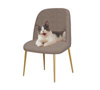 MYBMPFRHO Jacquard Housse De Chaise Arc De Coquille 1/2/4/6 Pieces Housse De Scandinave De Salle À Manger Gris Couvre De Chaise Extensible sans Accoudoirs pour Mariage Hôtel, Restaurant(N,4PCS)