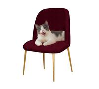 MYBMPFRHO Jacquard Housse De Chaise Arc De Coquille 1/2/4/6 Pieces Housse De Scandinave De Salle À Manger Gris Couvre De Chaise Extensible sans Accoudoirs pour Mariage Hôtel, Restaurant(J,4PCS)