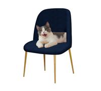 MYBMPFRHO Jacquard Housse De Chaise Arc De Coquille 1/2/4/6 Pieces Housse De Scandinave De Salle À Manger Gris Couvre De Chaise Extensible sans Accoudoirs pour Mariage Hôtel, Restaurant(V,1PCS)