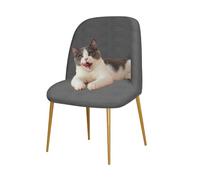 MYBMPFRHO Jacquard Housse De Chaise Arc De Coquille 1/2/4/6 Pieces Housse De Scandinave De Salle À Manger Gris Couvre De Chaise Extensible sans Accoudoirs pour Mariage Hôtel, Restaurant(S,4PCS)