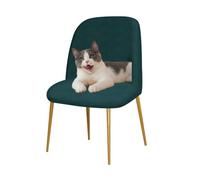 MYBMPFRHO Jacquard Housse De Chaise Arc De Coquille 1/2/4/6 Pieces Housse De Scandinave De Salle À Manger Gris Couvre De Chaise Extensible sans Accoudoirs pour Mariage Hôtel, Restaurant(C,2PCS)