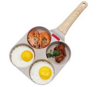 MYBO TV - POELE A PANCAKE 4 en 1 cette poêle compartimentée permet de faire cuire 4 aliments différents en même temps - antiadhésve, tous feux, Gris