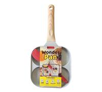MYBO TV - WONDER PAN- Poêle 4 compartiments + Spatule en silicone et livret de recette telechargeable - antiadhésive - Cette poêle compartimentée permet de faire cuire 4 aliments différent