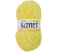 myboshi Laine velours pour crochet et tricot - Laine chenille douce en pelote XXL - Parfaite pour l'amigurumi et les coussins - 100% polyester moelleux - 100 g - 100 m - Jaune (poussin) - 1 pelote