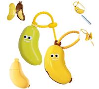 MyBrushNana Banana Toothbrush Holders for Kids & Adults, Banana Toothbrush Case, 2-in-1 Brush Organizer & Cover, Travel Toothbrushs Case with Vented Cover,Fits Manual Electric Toothbrushes (Mix)