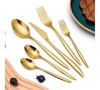 MYBSXKEOZ Ménagère - Couvert Comprenant Cuillère, Couteau, Fourchette, Set Couverts De Table Inox, Lave-vaisselle,Service De Table 1/3 Personnes