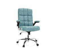 MyBuero 729438 Fauteuil de Direction Relax WD 100 Velours Menthe Fauteuil pivotant réglable en Hauteur avec Haut Dossier Ergonomique