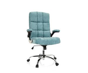 MyBuero 729438 Fauteuil de Direction Relax WD 100 Velours Menthe Fauteuil pivotant réglable en Hauteur avec Haut Dossier Ergonomique