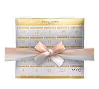 MYC-Paris - Calendrier de l'avent Coffret cœur Surprise - 14 Bijoux - Finitions Or Rosée et Argentée - Cristal d'Autriche Haute qualité - Noël, Saint Valentin, Fête des mères