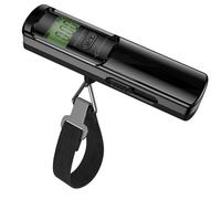 MYCARBON Pèse Bagage Sans Pile, Écologique et Économique, Pratique à Utiliser, Pas Besoin de Pile, Pèse Valise Voyage, 50kg/110lb, Fonction Tare, Balance de Précision pour Bagage, Sac, Colis - Noir