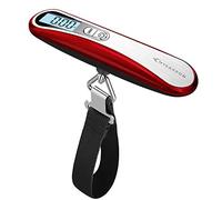 MYCARBON Pèse Valise de Voyage Balance Bagage Voyage Pèse Bagage Électronique Max 50Kg/110Lb(LB,g,Oz,kg) Balance Valise Fonction Tare Pèse Valise Portable Pile Fournie Pèse Bagage Numérique, Rouge