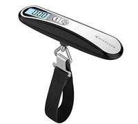 MYCARBON Pèse Valise Voyage Electronique Balance Bagage Portable Max 50Kg/110lb(LB,g,Oz,kg) Fonction Tare Pile Fournie Pèse Bagage pour Voyage/Poste/Shopping/Usage Domestique/Extérieur, Noir