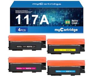 myCartridge 117A Cartouche de Toner Compatible pour HP 117A pour Toner HP Color Laser MFP 178nw 178nwg 179fnw 179fwg 150a 150w 150nw (Noir Jaune Cyan Magenta, 4 Pack)