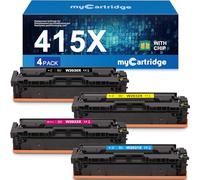 MYCARTRIDGE Lot de 4 toners 415X (avec puce) compatibles avec HP 415X 415A pour HP Color LaserJet Pro MFP M479fdw M479dw M479fdn M454dw M479fnw M479fdn 479fdw M454dn