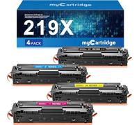 MYCARTRIDGE Lot de 4 toners de rechange pour HP 219X 219A 219X pour HP Color Laserjet Pro MFP 3302FDWG pour MFP 3302SDWG 3302FDNG Toner pour W2190X W2191X W2192X W2193X