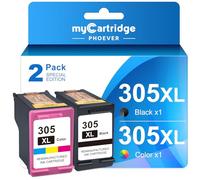 myCartridge PHOEVER 305XL Cartouche d'encre Remplacement pour Cartouche HP 305 XL Noir et Couleur pour HP DeskJet 2700 2720 2720e 2710 4120 4120e 4130 HP Envy 6000 6020 6020e 6032e(2-Pack)