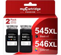 MYCARTRIDGE Phoever PG-545XL CL-546XL Cartouche d'encre compatible pour Canon PG-545 CL-546 XL pour Pixma IP2850 MG2450 MG2550 MG2550S MG2950 MX495 MG3050 MG3053 TS205 TS305 TS311 50 IP2. 800 TR4550