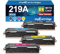 myCartridge Remplacement de HP 219A (avec Puce) pour 219A 219X pour HP Color LaserJet Pro MFP 3302FDWG Toner pour MFP 3302SDWG 3302FDNG pour W2190A W2191A W2192A W2193A (4er Pack)