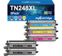 MYCARTRIDGE TN248XL Lot de 5 cartouches compatibles avec Brother TN-248XL TN248 pour Brother MFC-L3760CDW MFC-L3740CDWE DCP-L3560CDW HL-L3240CDW DCP-L3520CDWE pour TN-248CMYK TN-248VAL
