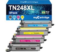 myCartridge TN248XL TN248 Toner TN-248CMYK Compatible pour Brother DCP-L3560CDW Toner MFC-L3760CDW MFC-L3520CDWE MFC-L8390CDW MFC-L3740CDWE HL-L3220CWE HL-L8240CDW 4-Pack