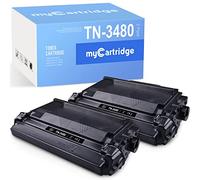 MYCARTRIDGE TN3480 TN-3480 2X Noir Compatible avec Brother HL-L5100DN | Remplacement de Brother TN-3480 TN3480, compatible avec Brother HL-L5100DN HL-L5200DW MFC-L6800DW DCP-L5500DN MFC-L5850DW