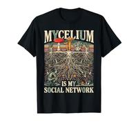 Mycelium is My Social Network Champignons de cueillette de Champignons T-Shirt Graphique avec Valeur