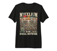 Mycelium is My Social Network Champignons de cueillette de Champignons T-Shirt Haut de Gamme