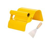 MYCENSE Truelle de bordure de jardin polyvalente en acier inoxydable pour bordure de jardin, ondulé, jaune