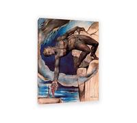 MYCGGDGH Antée déposant Dante et Virgile Tableau Canvas William Blake Impression sur Toile de Grande Taille Déco Maison Moderne pour Bureau ou Séjour Cadre Galerie 55x40cm(22x16in) Cadre